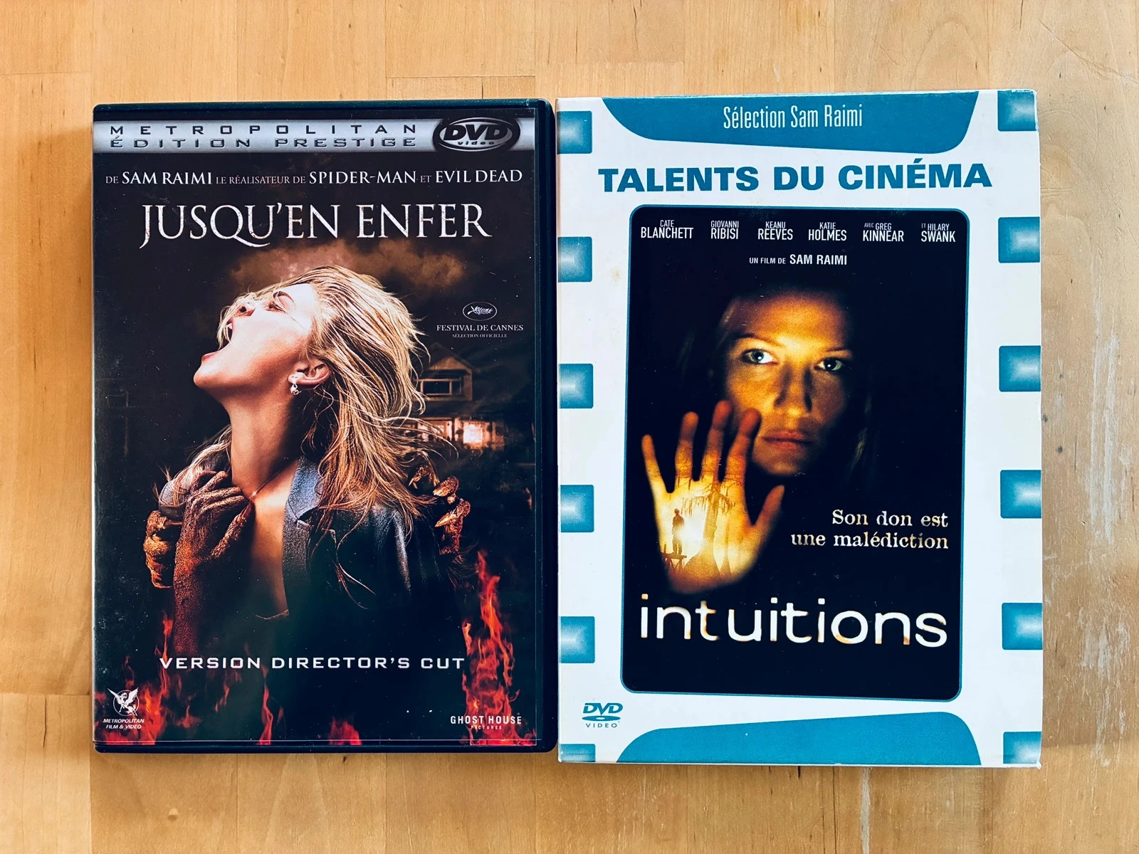 Lot 2 DVD cultes Sam Raimi: Intuitions et Jusqu’en enfer.